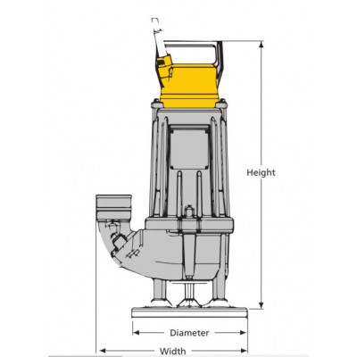 Atlas Copco WEDAS08N 1 HP 115v Sludge Dewatering Pump