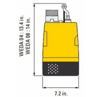 Atlas Copco WEDAD08N 1 HP 115v Dewatering Pump