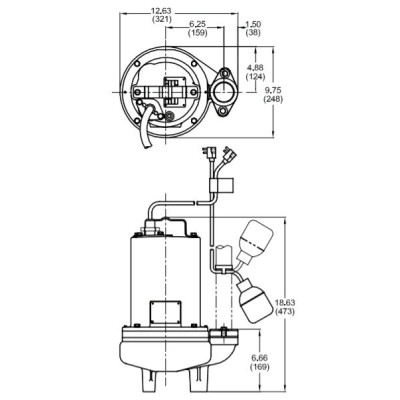 Barnes SE411A 4/10 HP 115 Volt 15-foot cord Sewage Pump 096748 Barnes SE411A 4/10 HP 115 Volt 15-foot cord Sewage Pump 096748