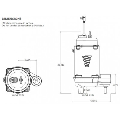 Goulds VTX1012 Sewage Pump 1 HP 230v 