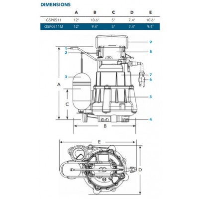 Goulds GSP0311M 1/3 HP 115v  9-foot cord Sump Pump Manual