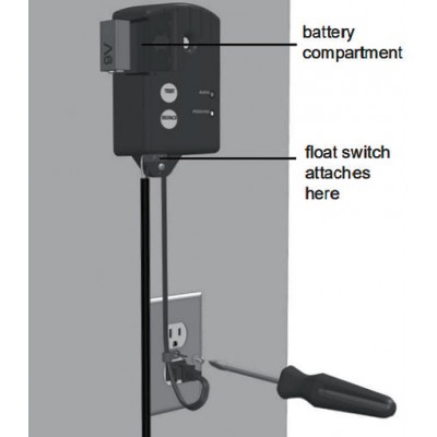 Alarm Tank Alert® AB (auto reset, battery backup) indoor alarm 1021932 120v no switch TA AB-01XAUX with Auxiliary Contacts