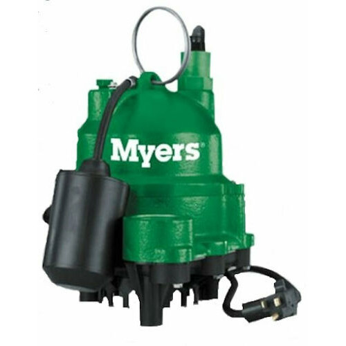 Myers MDC50P1 1/2-HP 115 volt 10 foot cord Cast Iron Automatic wide angle switch Sump Pump