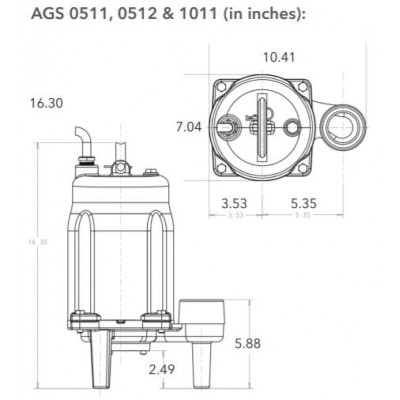 Goulds AGS1012 1hp 230v sewage grinder pump Goulds AGS1012 1hp 230v sewage grinder pump