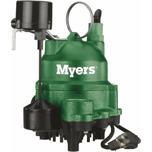 Myers MDC33V1 1/3 HP 115 volt 10 foot cord Cast Iron Automatic Vertical switch Sump Pump