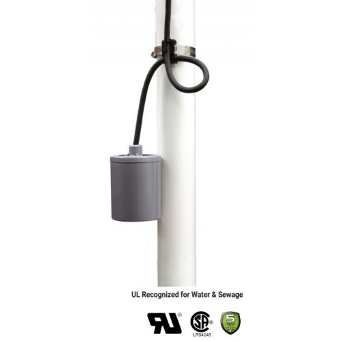 PumpMaster® SPDT (Single Pole, Double Throw) 20-foot cord 120 or 230 volt 20PMSPTDTPC 1004838 mechanically-activated, wide-angle pump switch 