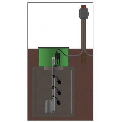 EZCONNEX 3-port float switch 20MAPWPCNOEZ 1050841 20-foot cord Wide-Angled pipe clamp normally open 